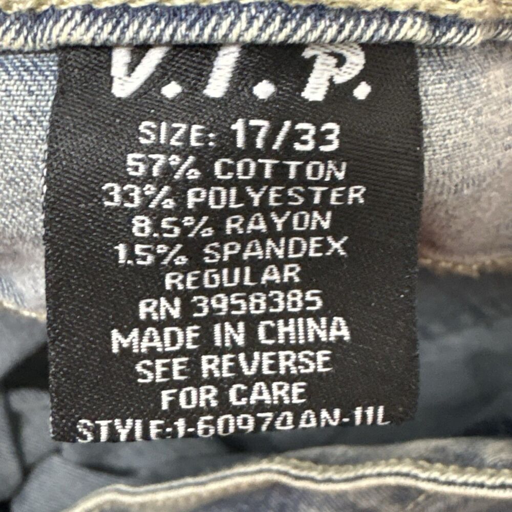 VIP Jeans Cargo Wide Leg Women’s Size 17/33 Skater Punk Stretch Sculpting - Picture 12 of 13